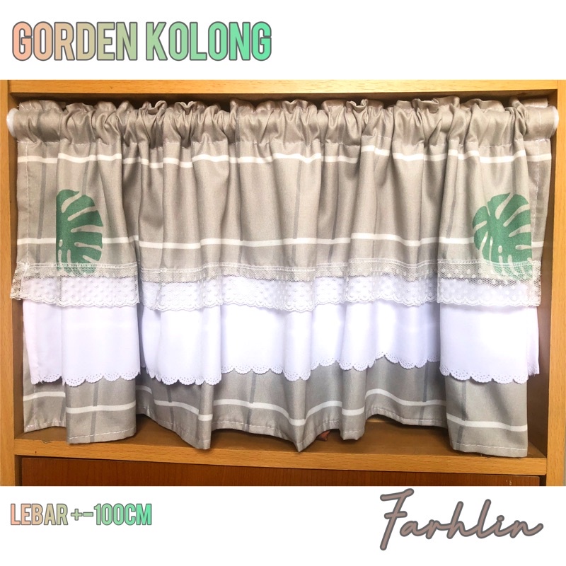Gorden tirai lemari/gorden kolong dapur/gorden jendela
