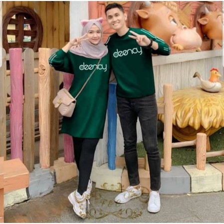COUPLE TUNIK MUSLIM BAJU PASANGAN SARANGHAE / KAOS DAN TUNIC COUPLE FAMILY / KAOS PASANGAN / CP TUNI