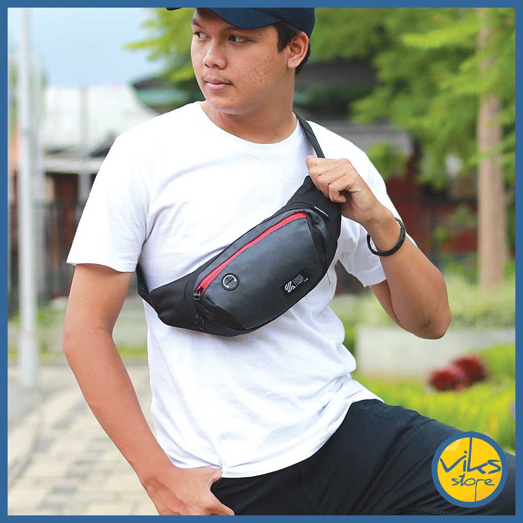 Tas Selempang Cowok Pria Tas Pinggang Waist Bag Sling Bag Distro Kuzatura Lokal Premium