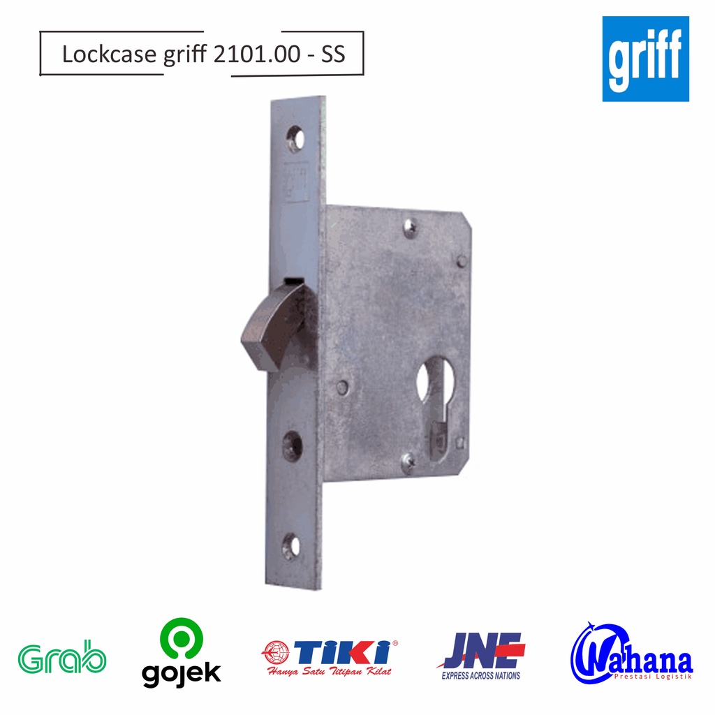 body kunci Lockcase griff 2101.R0S - SS Badan Kunci Pintu Sliding / Pintu Geser