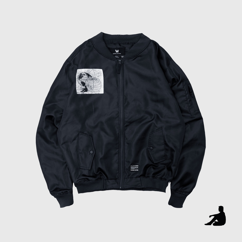 Wellborn Crossroad Bomber Jacket Navy