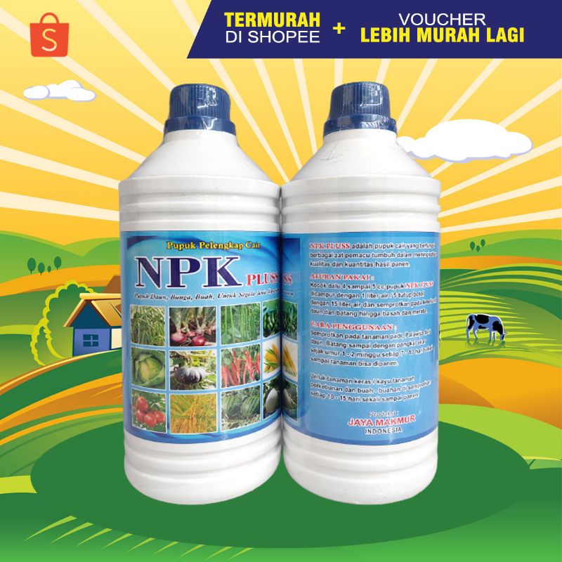 NPK PLUS - Pupuk Cair Pupuk Tanaman Cair Pupuk Bunga Pupuk Buah Pupuk Daun Pupuk Tanaman Serbaguna 1 Liter