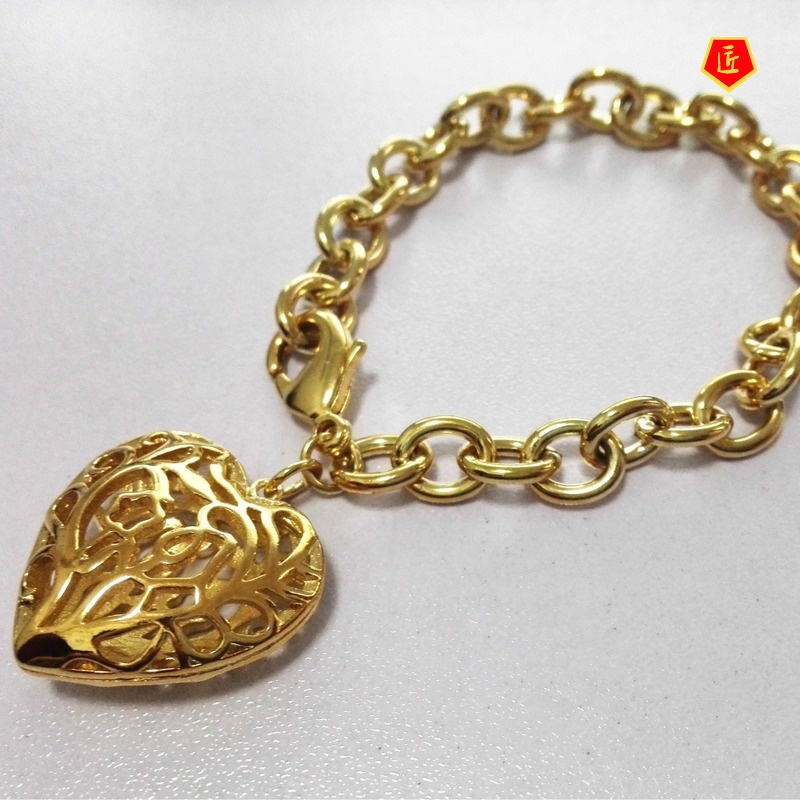 [Ready Stock]New Fashion Creative Hollow Heart Bracelet