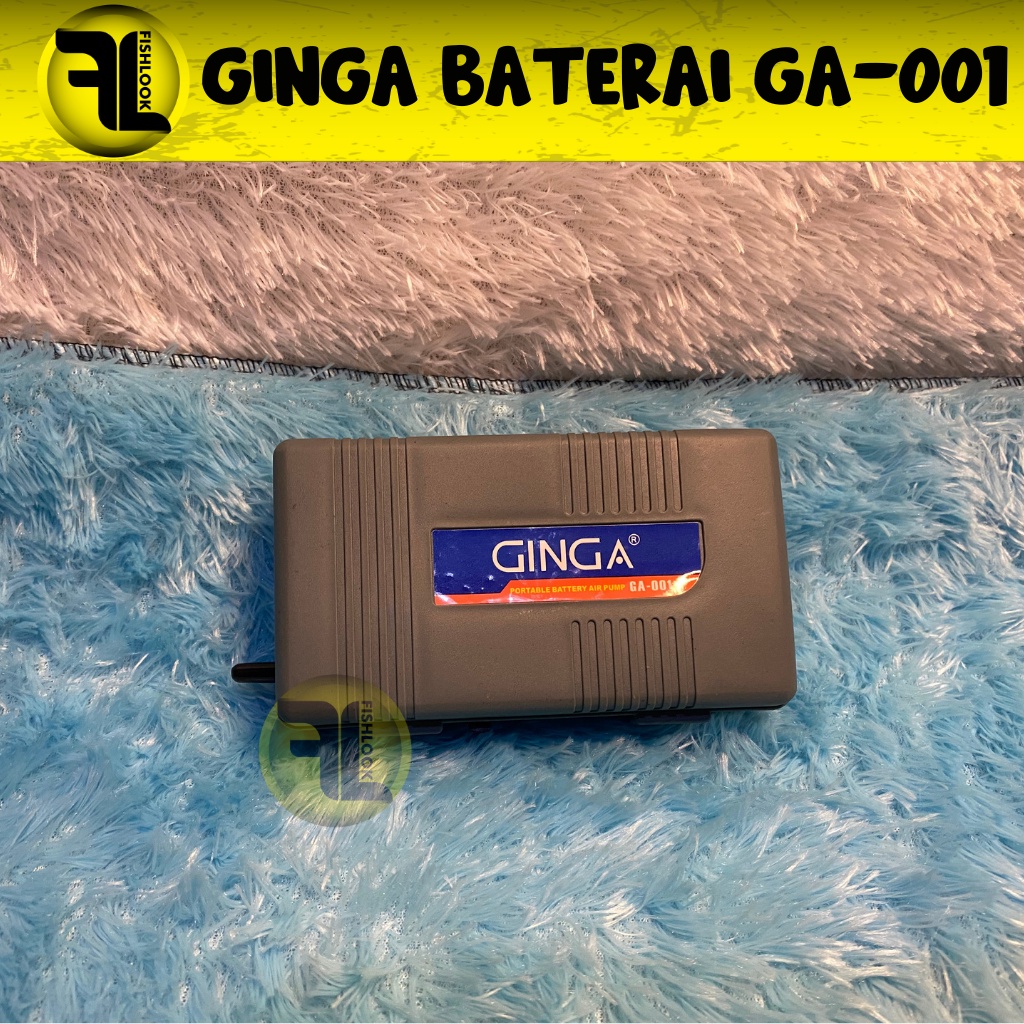 GINGA 001 Mesin Aerator Airpump Aquarium Baterai Batre