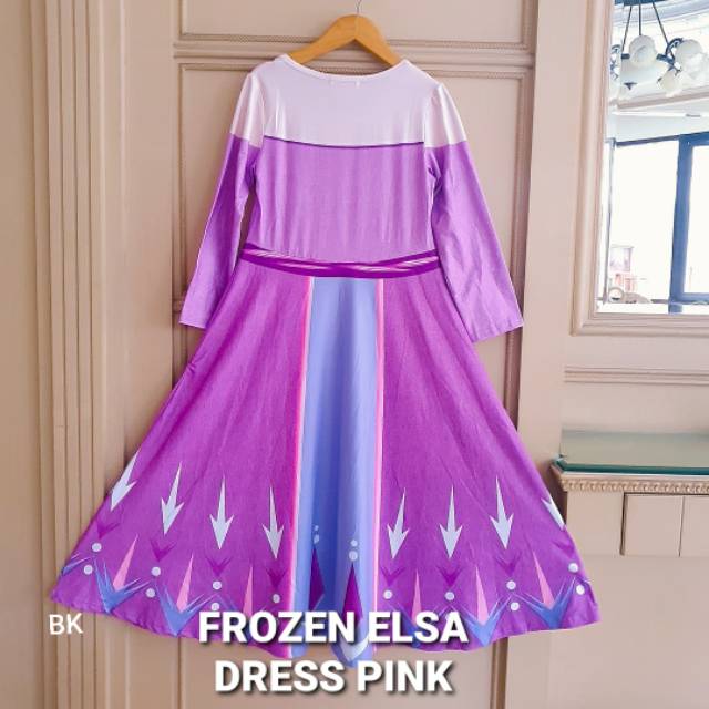 DRESS FROZEN 2 ELSA ANAK LENGAN PANJANG IMPORT / GAMIS ANAK PEREMPUAN LEBARAN BAHAN TEBAL ADEM BAGUS