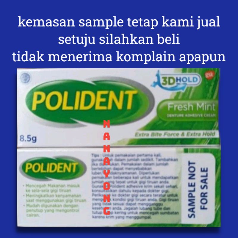 LEM PEREKAT GUSI GIGI PALSU POLIDENT 8,5GR KEMASAN SAMPLE
