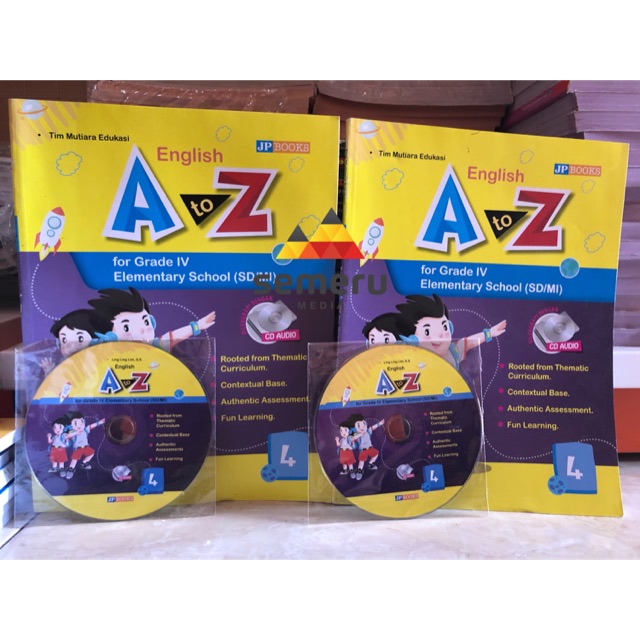 Jual Buku Bahasa Inggris English A To Z SD/MI Kelas 4 Gratis CD Audio ...