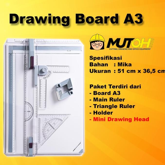 

TERLARIS Meja Gambar Arsitek A3 Drawing Board A3 + Drawing Head Professional/PULPEN GEL/PULPEN LUCU/PULPEN 1 PACK/PENSIL WARNA/PENSIL 2B/PENGHAPUS JOYKO/PENGHAPUS LUCU/RAUTAN PENSIL PUTAR/RAUTAN ELEKTRIK/SPIDOL WARNA/SPIDOL PERMANEN/SPIDOL