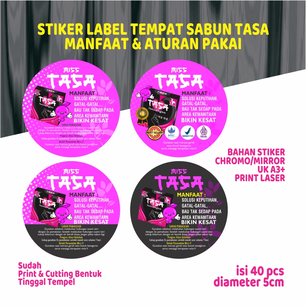 

DESAIN 8 TASA STIKER LABEL