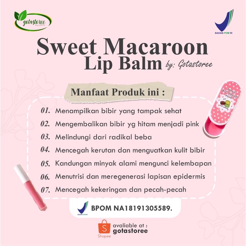 MACAROON LIP BALM | PELEMBAB BIBIR