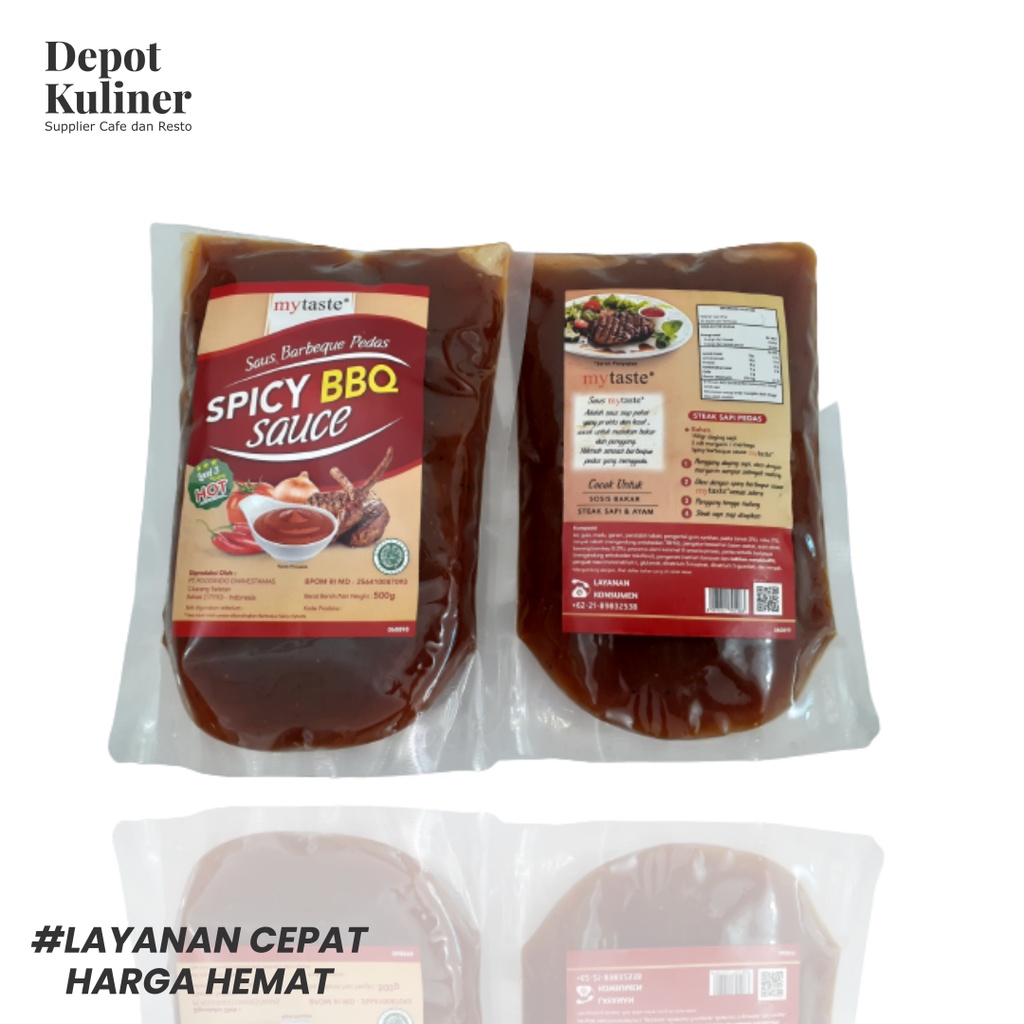 My Taste Saus Spicy Barbeque Pedas Level 3 Extra Hot Mytaste 500 gr Sauce BBQ