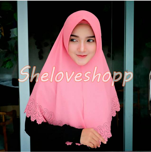 KHIMAR PET LASER HANNA CUTTING POND JEGLOK HIJAB SIMPEL ANTEM REMPEL KRIWIL RENDA MURAH GROSIR ECER