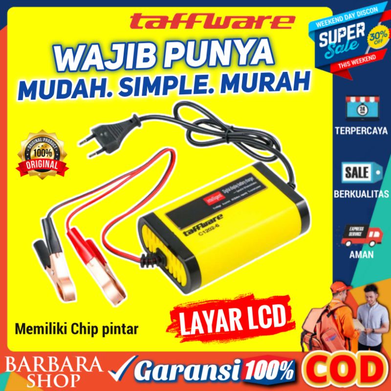 Taffware Charger Baterai Aki Mobil Motor LCD 13.8V 2A - C1202-6