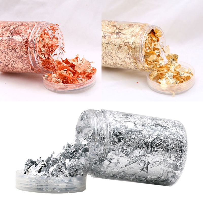 SIY  3 Colors Metallic Foil Flakes Sequins Glitters for Resin Painting Arts Nail Art