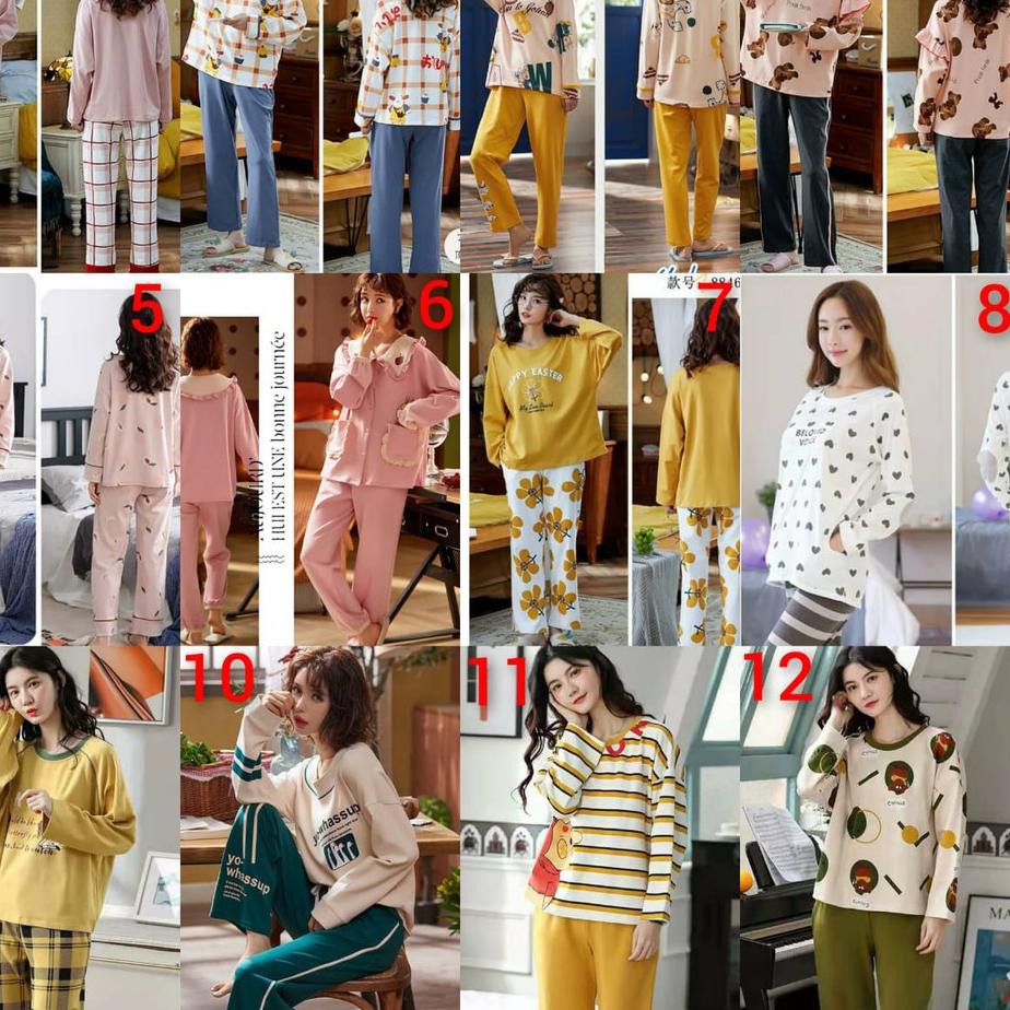 ☎ piyama baju tidur kaos tebal import cookies ❊