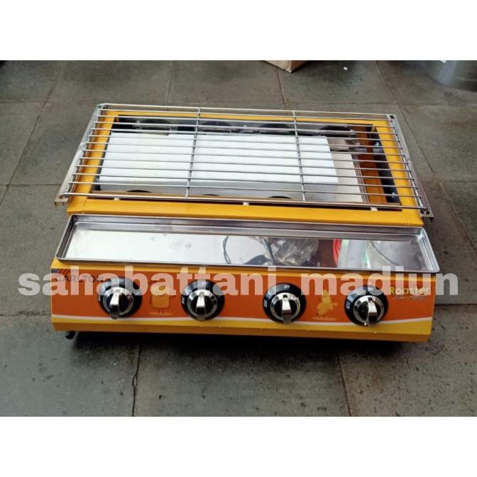 Kompor pemanggang 4 tungku (sosis bakar, ayam) TYPE GAS 4HEAT CR-K222