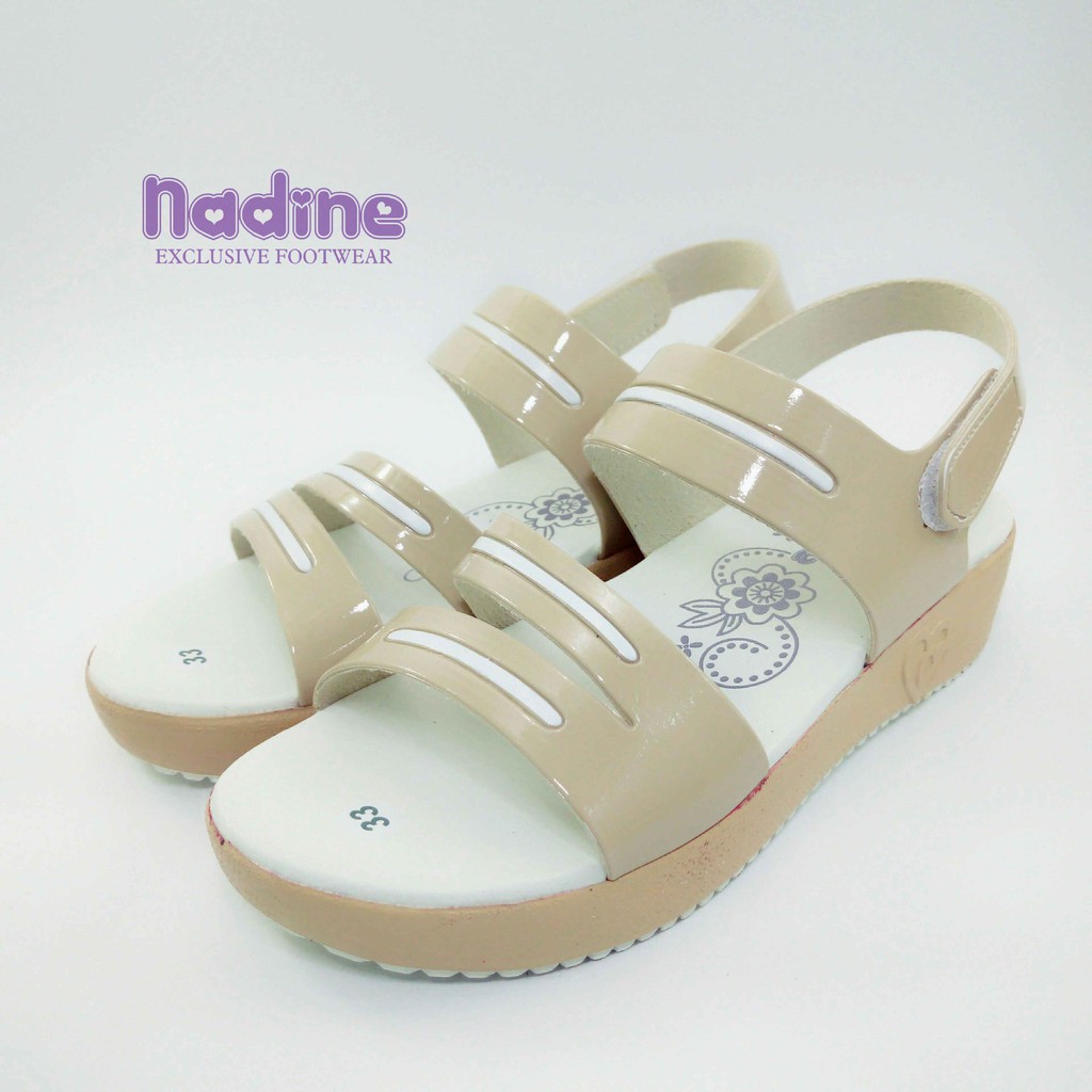 Nadine Sandal Let Anak Wedges 31 - 35 Hak 3 Cm Tali Perempuan Casual Fashion Cewek Slop N05