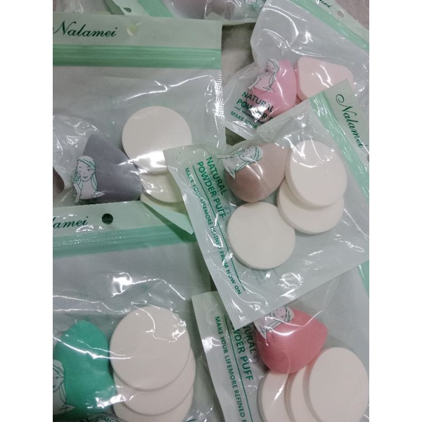 SPONGE CUSHION SPON 4PCS SPONGE BLEND CUSHION (SPON 1 TELUR + 3 KUE DIPLASTIK)