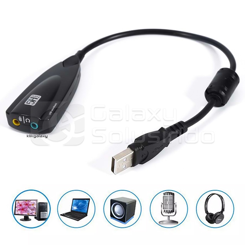 Sound Card USB Adapter Steel Sound 5H v2 7.1 Channel Audio Microphone Headset