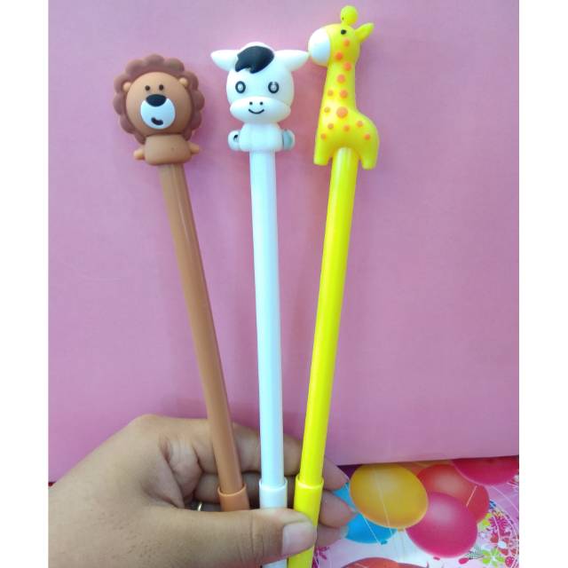

Pulpen gel pen karakter animals