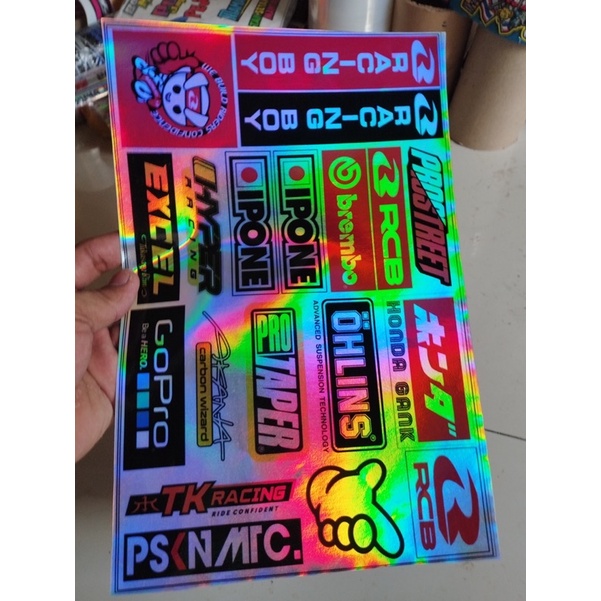 Sticker Pack Sponsor Racing Rcb Ipone Prostreet Honda Gank Variasi Stiker motor