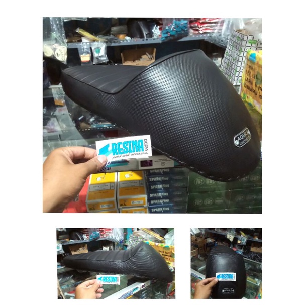 jok vespa Caferacer Model Longtail untuk Super Sprint bahan kualitas premium