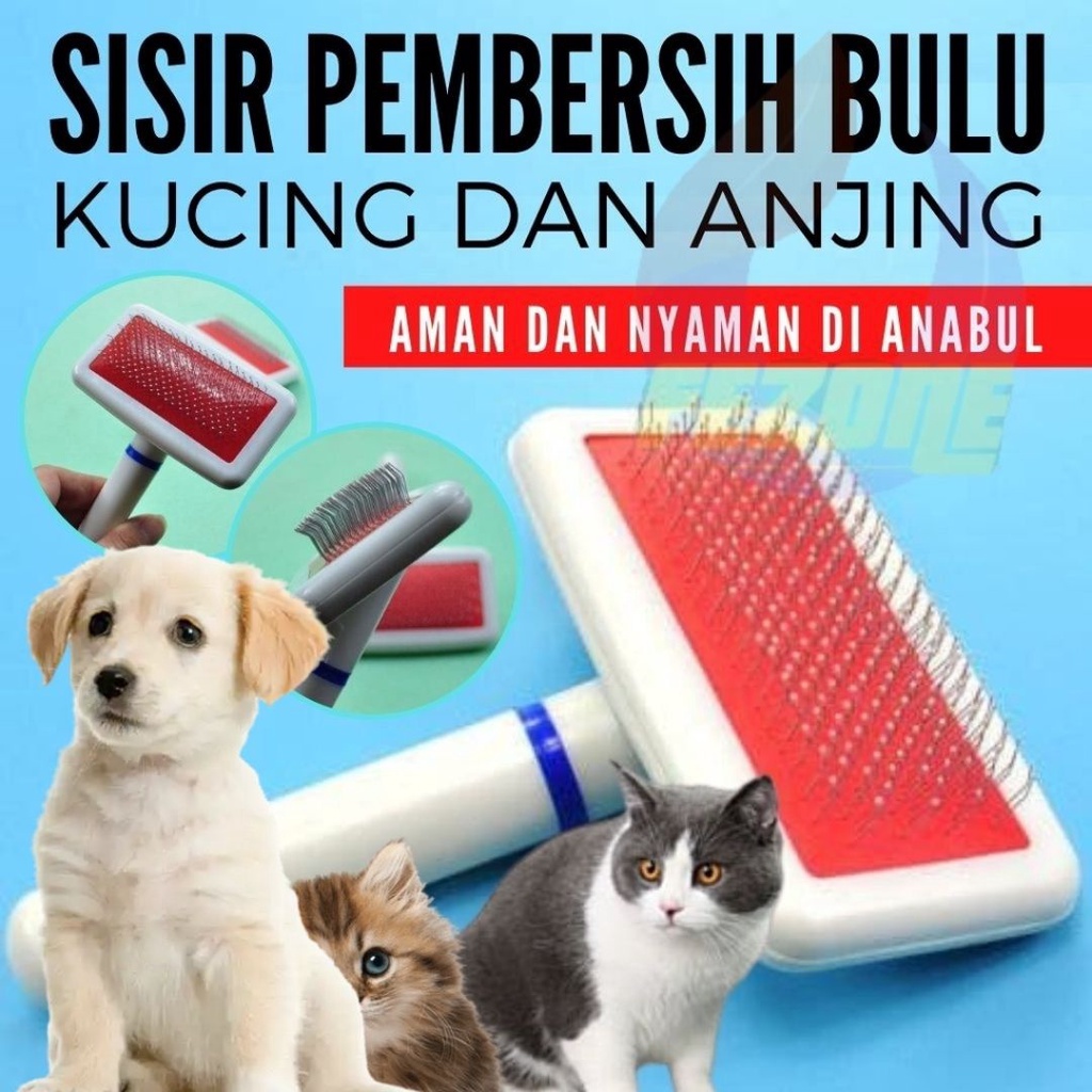 Sisir Pijat / Pembersih Bulu Anjing / Kucing Peliharaan FEZONE