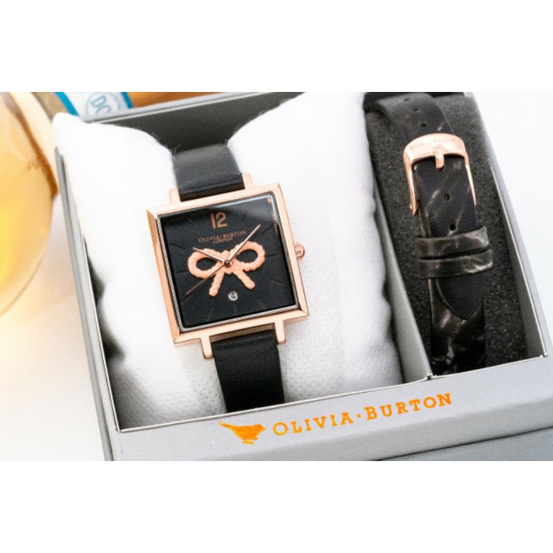 OLIVIA BURTON Jam Tangan Wanita Analog Leather Strap 38mm