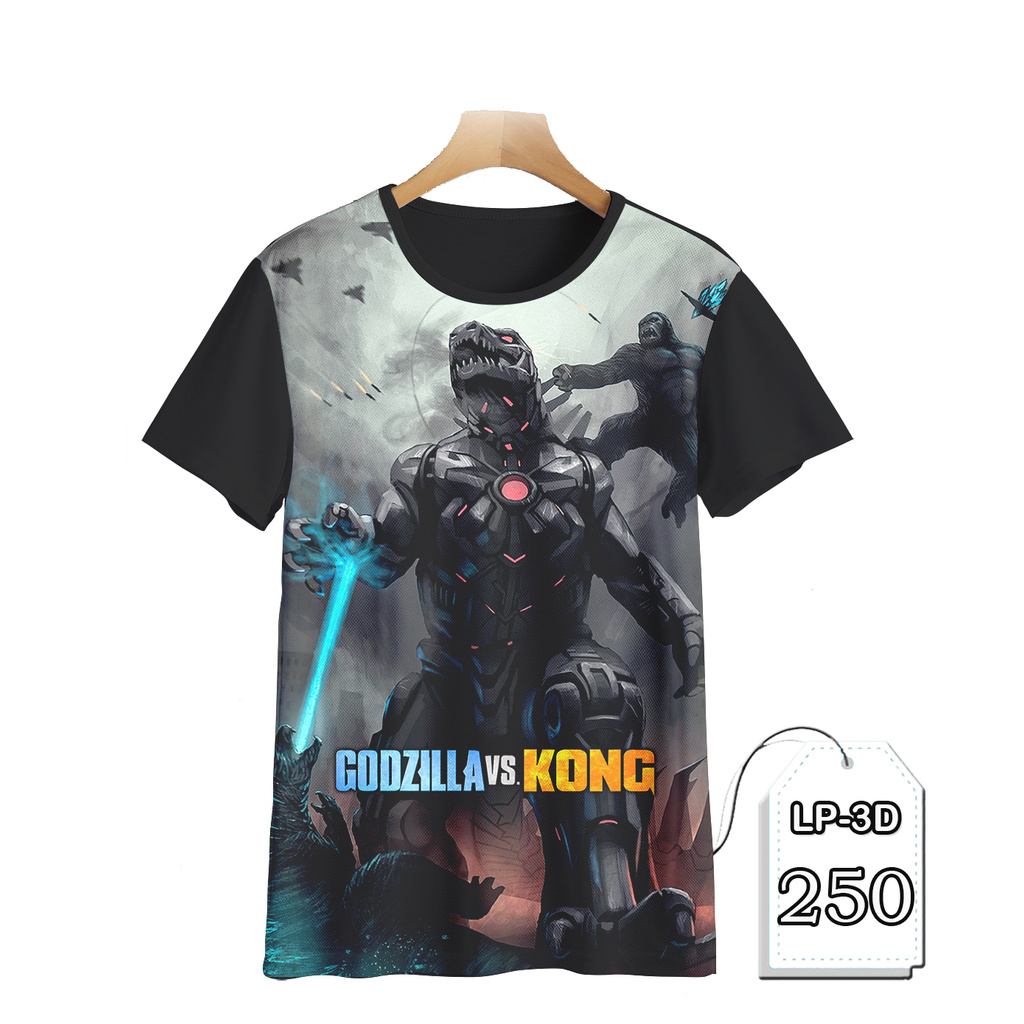 Baju Anak Godzilla vs KONG Baju Godzilla Kartun TV Anak Series DEWASA #LP3D-250