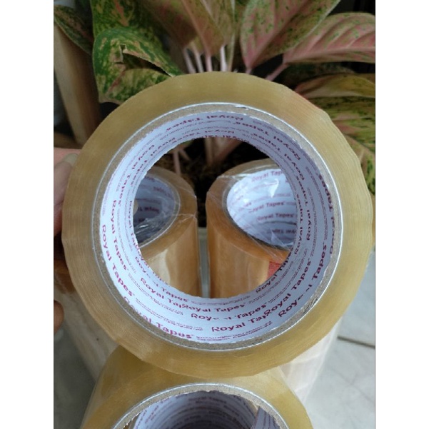 Lakban isolasi solatip bening 48 mm x 90 meter merk Royal Tapes 90 Yard