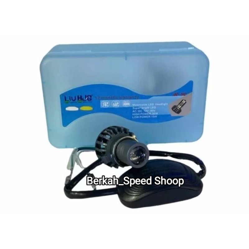 Lampu Depan LED Laser H6 H4 HJG High Low 2WARNA Putih-Kuning