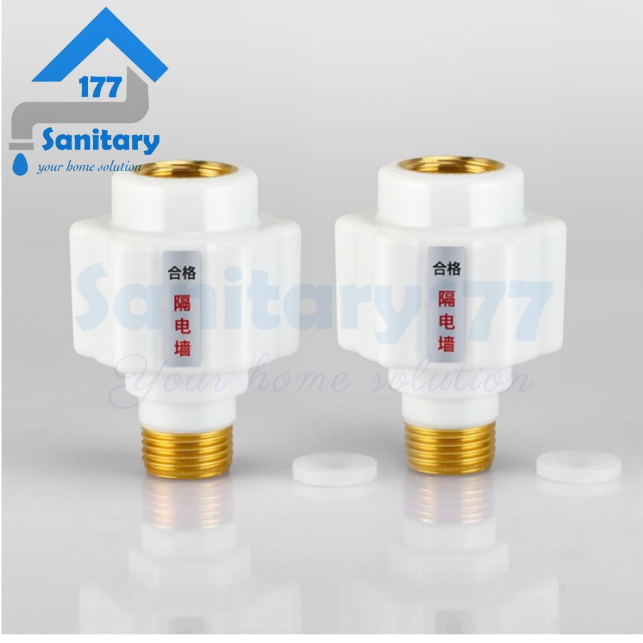 Nepel Pengaman Water Heater 1/2 inch Plastik Kuningan-Napel Fitting Kontak sambungan air Panas Protector