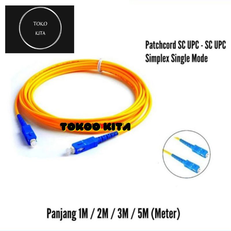 PATCH CORD / PATCHCORD FIBER OPTIC SC UPC 5M / 3M / 2M / 1M Kabel Fiber Optic Single Patch Core SC UPC