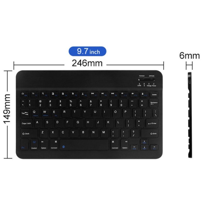 Wireless Keyboard Bluetooth For ipad android phone tablet laptop 10in