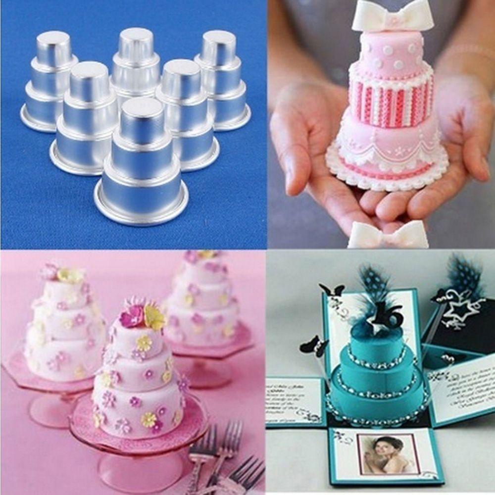 Solighter 3-Tier Cetakan Kue Pesta Pernikahan Supply Aolly Mold Mousse Muffin Cupcake