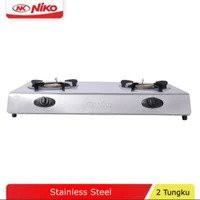 Kompor Gas Dua 2 Tungku Stainelss Stenless NK 666 NIKO