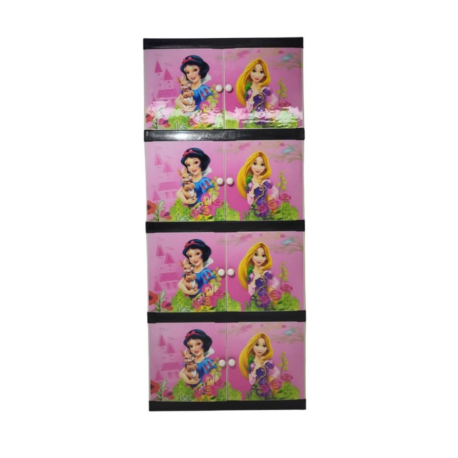 LEMARI PLASTIK HK PRAKTIS 4 SUSUN GAMBAR 4D / TAHAPAN