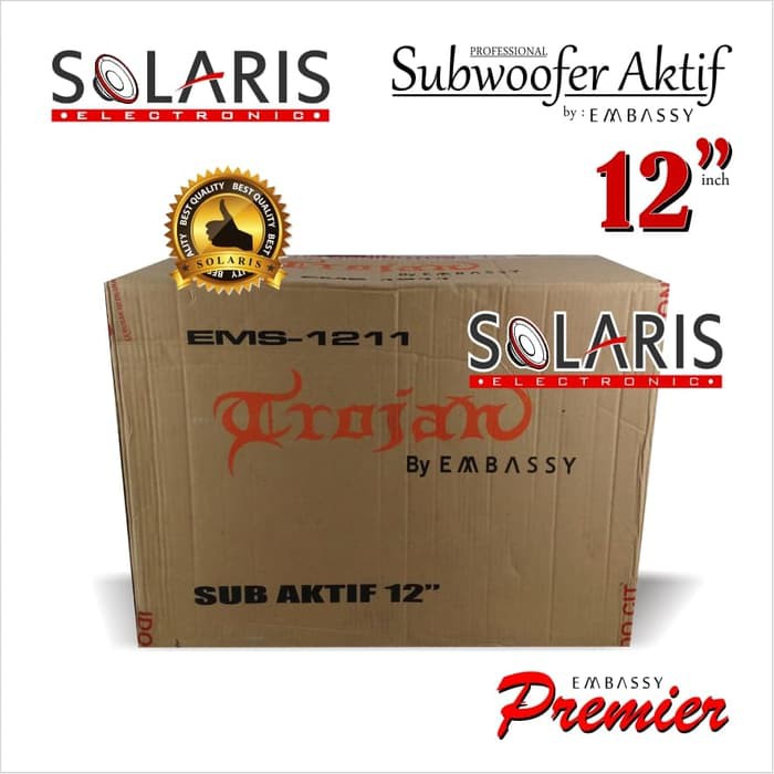 Subwoofer Aktif 12 inch BASSBOX Embassy Trojan EMS-1211