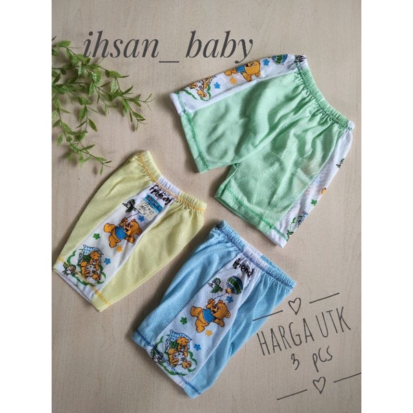 3 PCS CELANA PENDEK BAYI combinasi celana santai harian