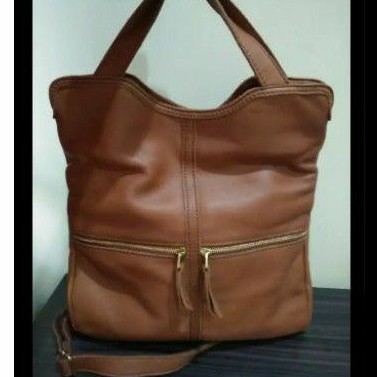 preloved tas fossil erin tote foldover ori