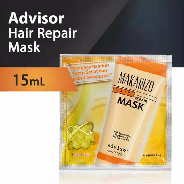 Jual Makarizo Hair Repair Mask Sachet 15ml | Shopee Indonesia