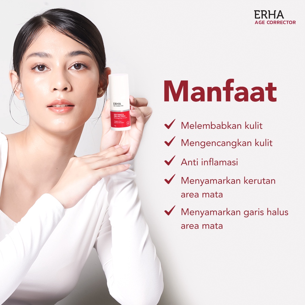 ERHA Krim Mata Age Corrector Firming Eye Cream - Mencegah Garis &amp; Kerutan