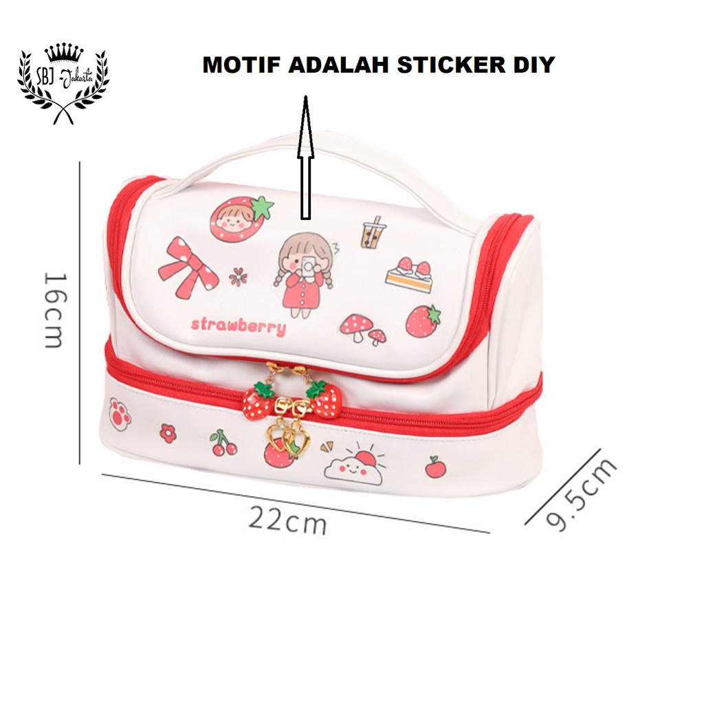 Tempat Pensil Kotak Pensil STICKER DIY Korea Design Pencil Case