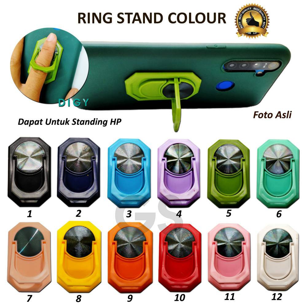 Ring Standing Colourfull Rainbow high quality 12 warna holder metal besi