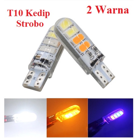 Lampu Led Senja Sein Sen T10 Jelly Kedip Strobo 8 Titik 2