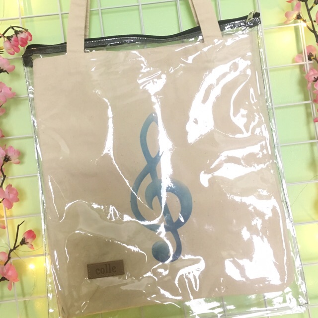 Eco Itabag - Tote Ita bag Printed Basic Cute Icon Pop Anime Kpop Clear Transparan Itabag
