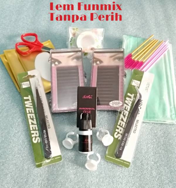 PAKET EYELASH EXTENSION SUPER HEMAT / PAKET BULU MATA TANAM/ EYELASH EXTENSION