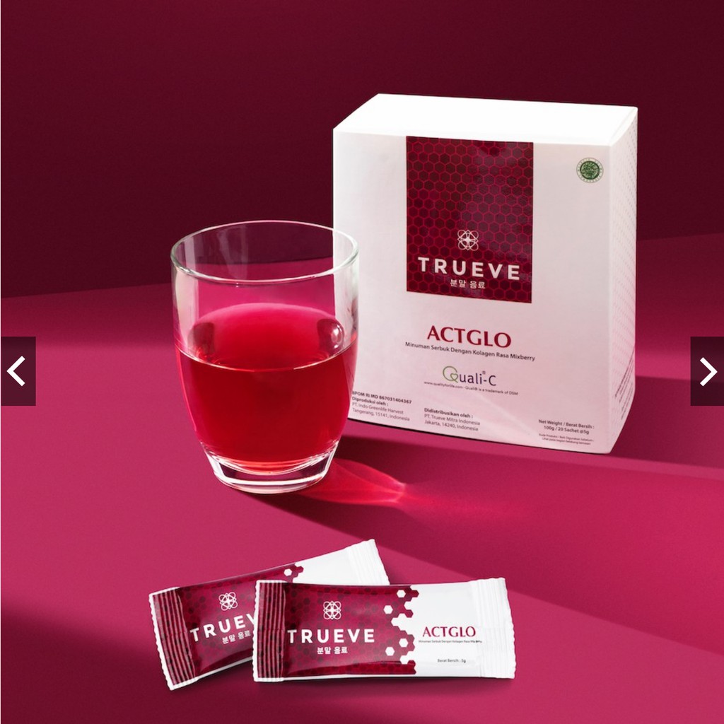 [PROMO SPESIAL] BPOM TRUEVE ACTGLO COLLAGEN DRINK HALAL ECERAN 1pcs Minuman Kolagen 100% ORIGINAL