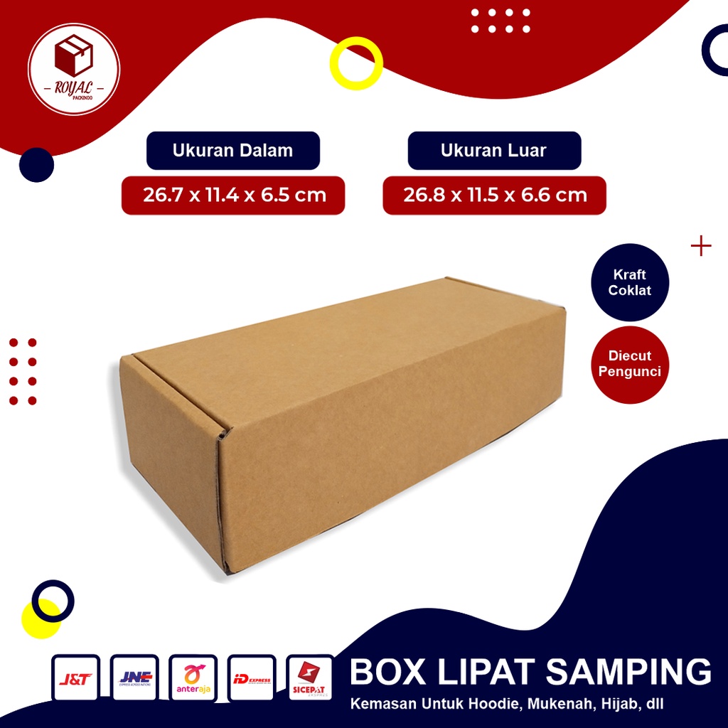 

Box ( 25 x 11 x 8 cm ) LS Telur B FLUTE - Kardus/Karton/Polos/Packing/BoxTelur