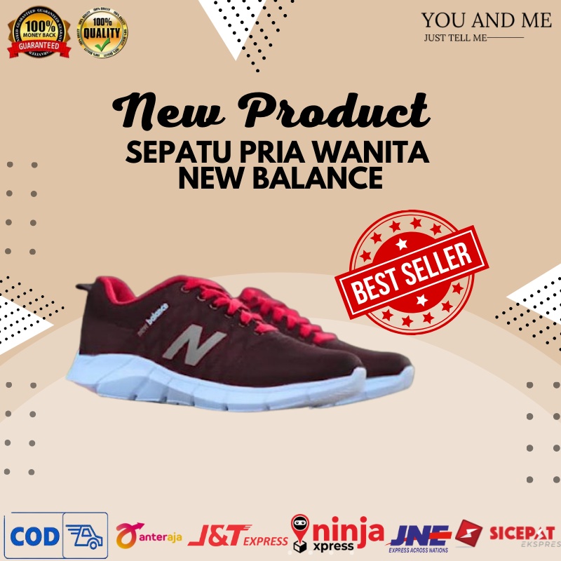 sepatu nb  fashion  lokal Sepatu  priawanita Nsneaker sneakersmurah  CouplePriaWanita Murah HItamPut